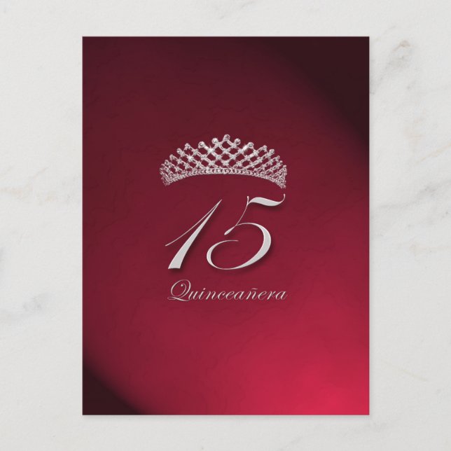 Quinceañera for the 15th birthday postcard (Front)