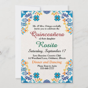 Quinceanera Girls 15th Birthday invitation
