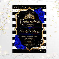 Quinceanera - Gold Black Royal Blue