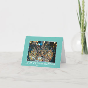 Quinceanera Gold Crown Card