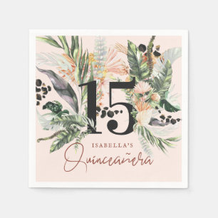 Quinceañera Greenery & Terra Cotta Jungle Napkin