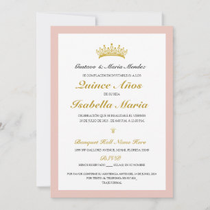 Quinceanera Invitacion Spanish Invitation