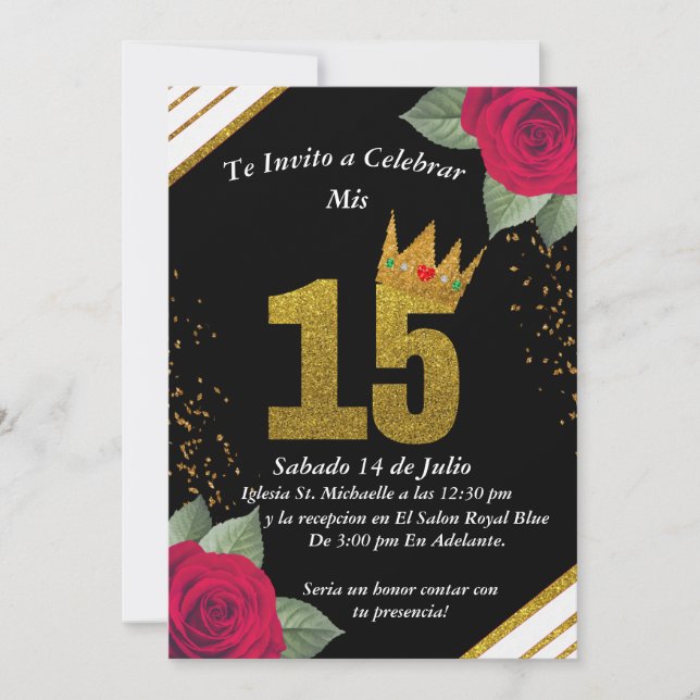 Quinceañera Invitation (Front)