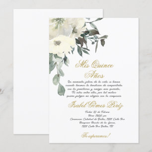 Quinceanera invitation in Spanish