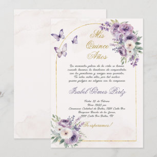 Quinceanera invitation in Spanish