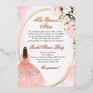 Quinceanera invitation in Spanish