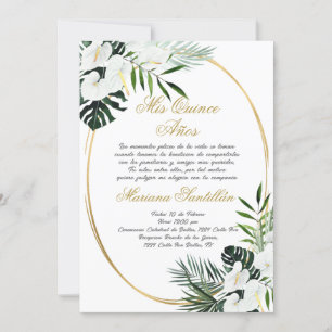 Quinceanera invitation in Spanish