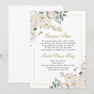 Quinceanera invitation in Spanish
