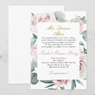 Quinceanera invitation in Spanish