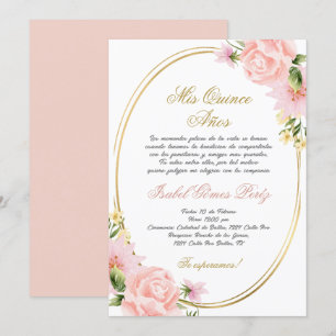 Quinceanera invitation in Spanish