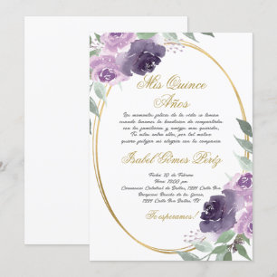 Quinceanera invitation in Spanish