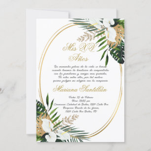 Quinceanera invitation in Spanish