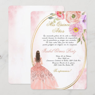 Quinceanera invitation in Spanish