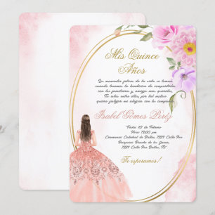 Quinceanera invitation in Spanish