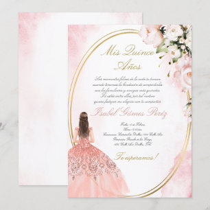 Quinceanera invitation in Spanish