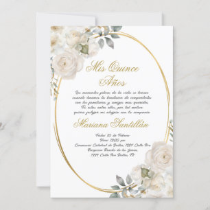 Quinceanera invitation in Spanish