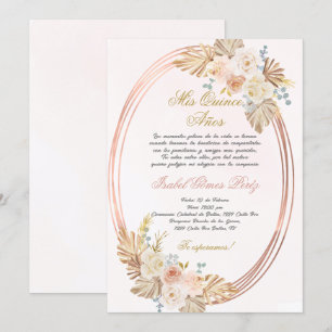 Quinceanera invitation in Spanish