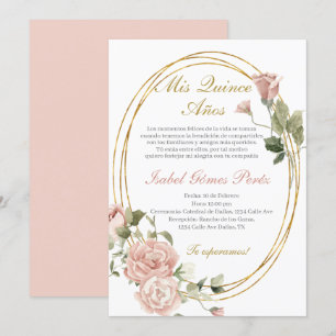 Quinceanera invitation in Spanish