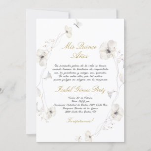 Quinceanera invitation in Spanish