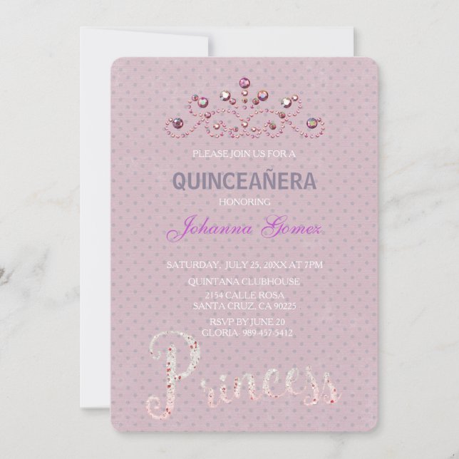 QUINCEAÑERA INVITATION PRINCESS (Front)