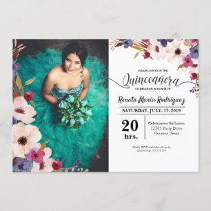 Quinceanera Invitation with Picture