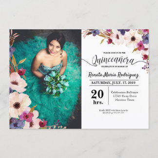 Quinceanera Invitation with Picture