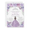 Quinceañera Lilac Purple Flowers Butterflies Crown
