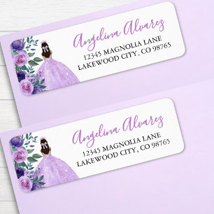 Quinceañera Lilac Purple Flowers Crown