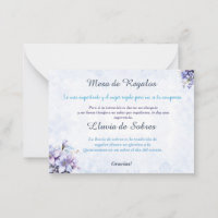 Quinceañera Lluvia de Sobres Flat Note Card