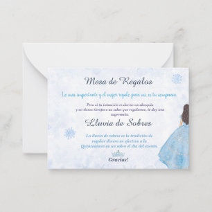 Quinceañera Lluvia de Sobres Winter Wonderland Card