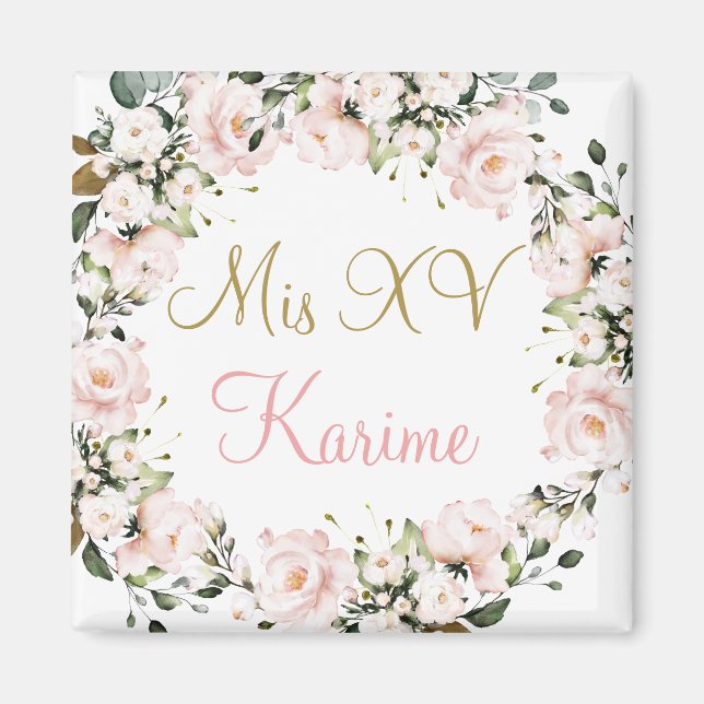 Quinceanera magnet souvenir  (Front)