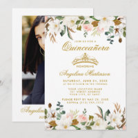 Quinceanera Magnolias Roses Floral Photo