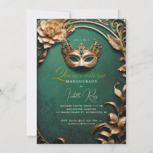 Quinceañera masquerade invitation