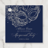 Quinceanera Masquerade Party Silver Blue