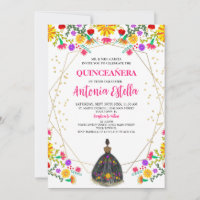 Quinceanera Mexican Fiesta Black Princess Dress