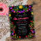 Quinceanera Mexican Fiesta Floral Black Birthday