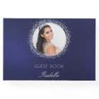 Quinceanera navy blue silver photo glamourous
