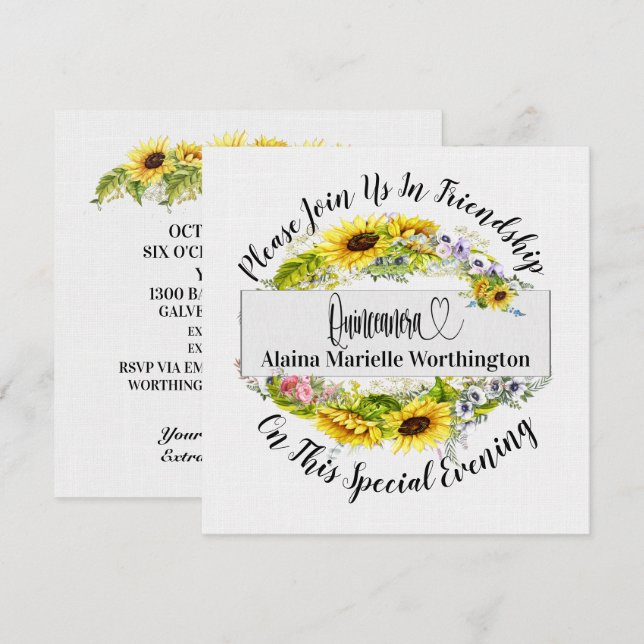 Quinceanera or Other - Invitation (Front/Back)