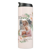 Quinceañera pale pink girly floral photo birthday 