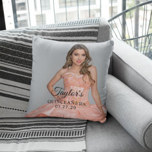 Quinceanera Party Photo Cushion