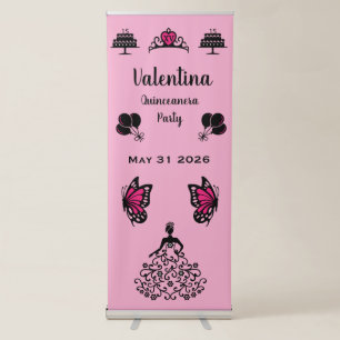 Quinceanera Party Retractable Banner