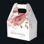 Quinceanera Pink Floral Botanical 15th Birthday Favour Box<br><div class="desc">Set of pink roses rustic floral favour boxed you can easily customise by clicking the "Personalise" button. Perfect for saying thank you to the guests who showed up to celebrate the special day with you</div>