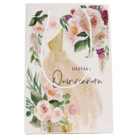 Quinceañera Pink girly floral dress birthday