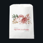 Quinceanera Pink Roses Floral Rustic Botanical Favour Bags<br><div class="desc">Set of pink roses floral favour bags you can easily customise by clicking the "Personalise" button</div>