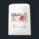 Quinceanera Pink Roses Floral Rustic Botanical Favour Bags<br><div class="desc">Set of pink roses floral favour bags you can easily customise by clicking the "Personalise" button</div>
