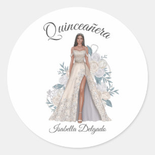 Quinceanera Princess Gown Tiara Sticker