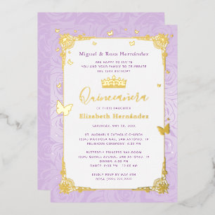 Quinceañera Princess Lilac Purple Floral