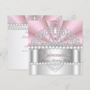 Quinceanera Princess Tiara Birthday Party Invitation