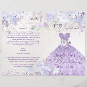 Quinceanera Program H2 Dusty Lilac Purple Gown