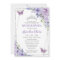 Quinceañera Purple Lilac Floral Butterflies Silver